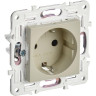 Розетка IEK SKANDY SK-R04B 16А с заземлением/защитные шторки, бежевый SK-R14-16-K10