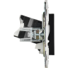 Розетка компьютерная IEK SKANDY SK-K03Bl двойная RJ45 кат.5E черный SK-K20-1-K02