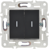Выключатель 2-клавишный IEK SKANDY с индикацией 10А SK-V09Bl черный SK-V20-1-10-K02